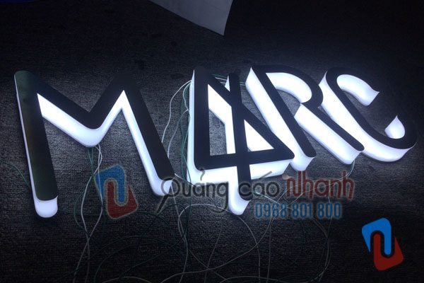 Logo Marc led Hàn Quốc sáng hông